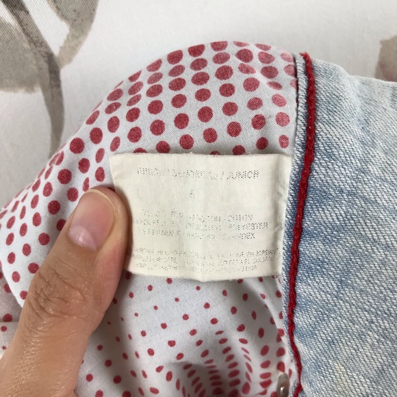 GLO Mini Stretch 5 Pocket Light Wash Blue Denim Jean Shorts 5 - Picture 11 of 15